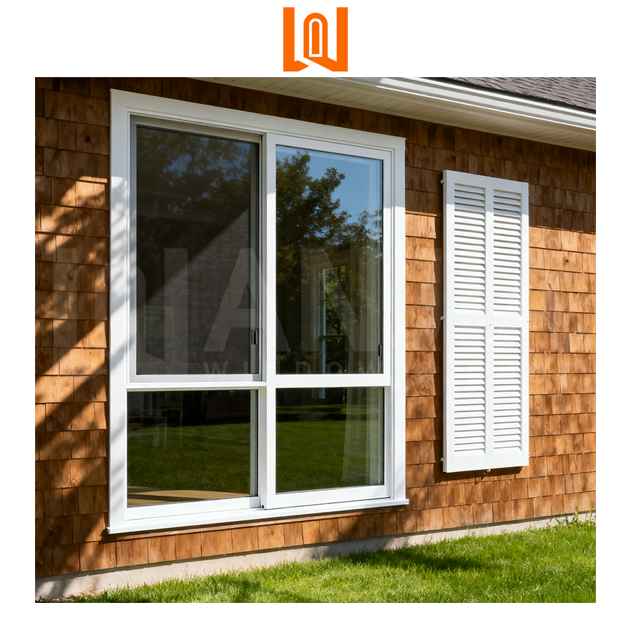 Wholesale Vinyl House Slide Windows Anti Impact Rated Glass windows Two Tracks Soundproof Sliding Pvc Windows