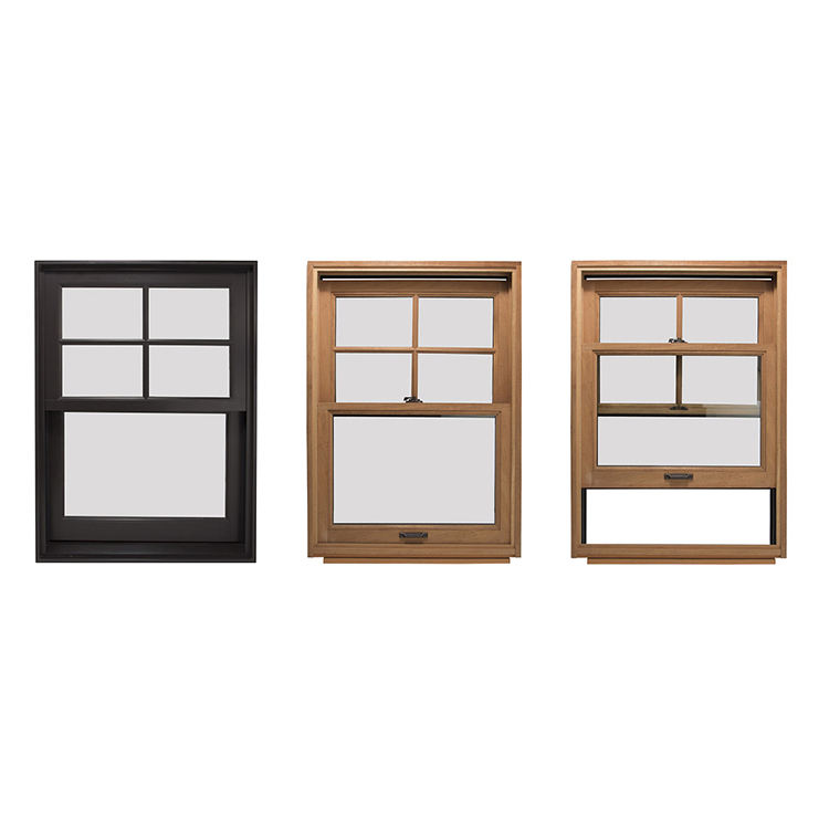 NUOXIN Best UPVC Double Hung Swing Open Double Glass Window