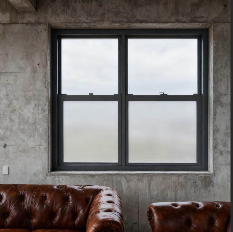 Durable UPVC American Single Hung Window with Fin Nail Flange for Residential Bedroom Use