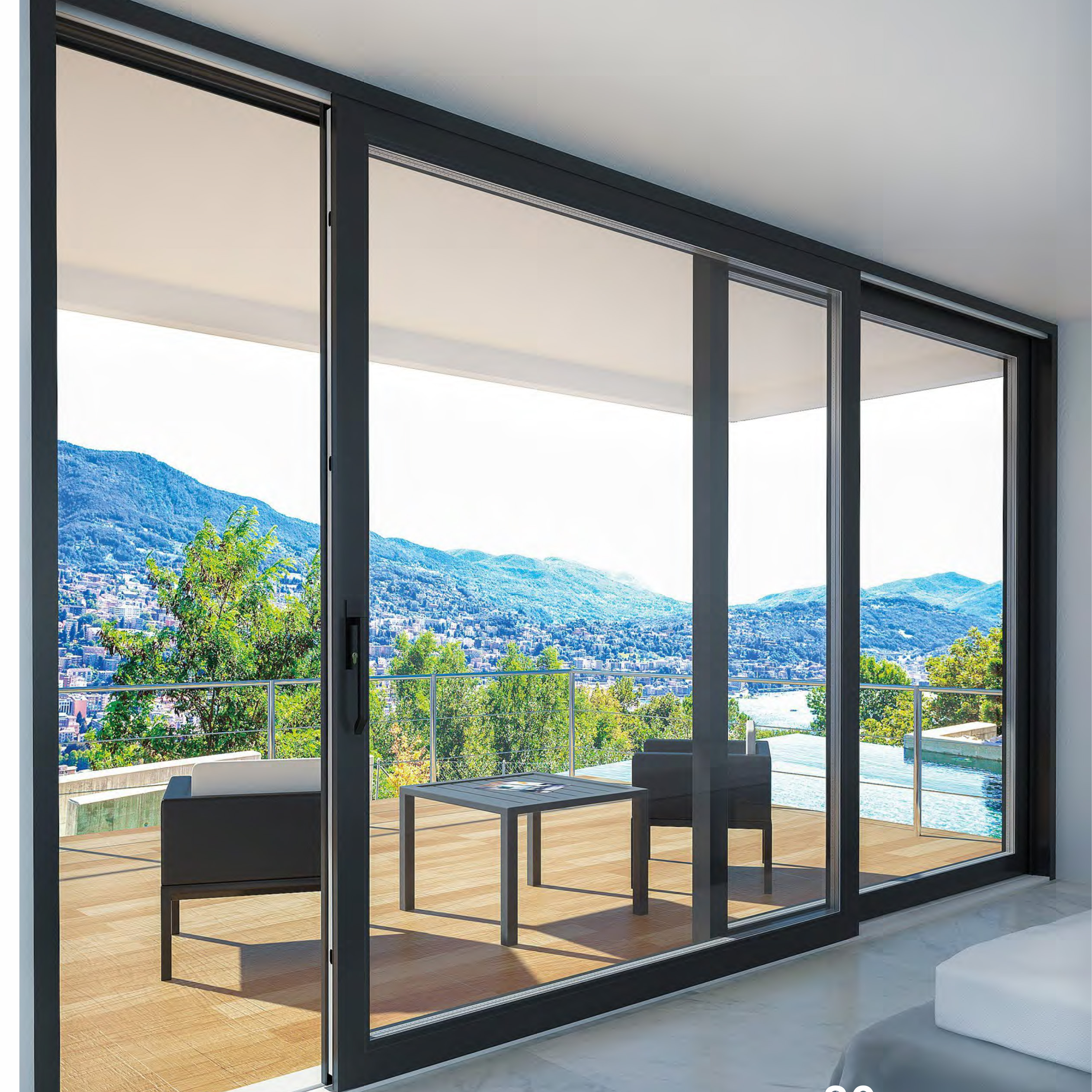 Multi Point Security Locking System with Anti Lift &amp; Burglar Protection European Design UPVC Sliding Window for Hotel Use