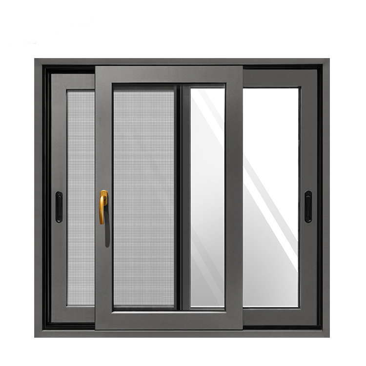 Sliding Doors windows With Grill Design And Mosquito Net Aluminum Sliding Window