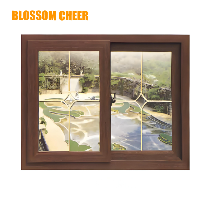 Custom Two-Track Push-Pull UPVC Window for Stylish Interior Spaces