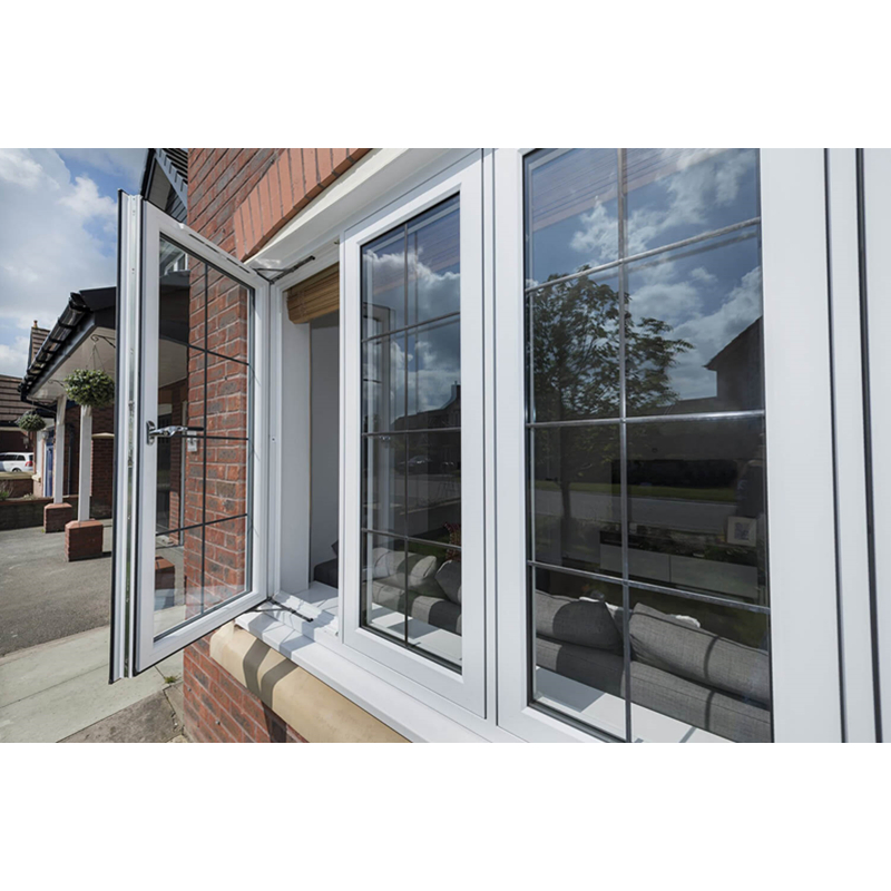 Modern Hurricane Impact Resistant Large View UPVC Fixed Glass Casement Windows