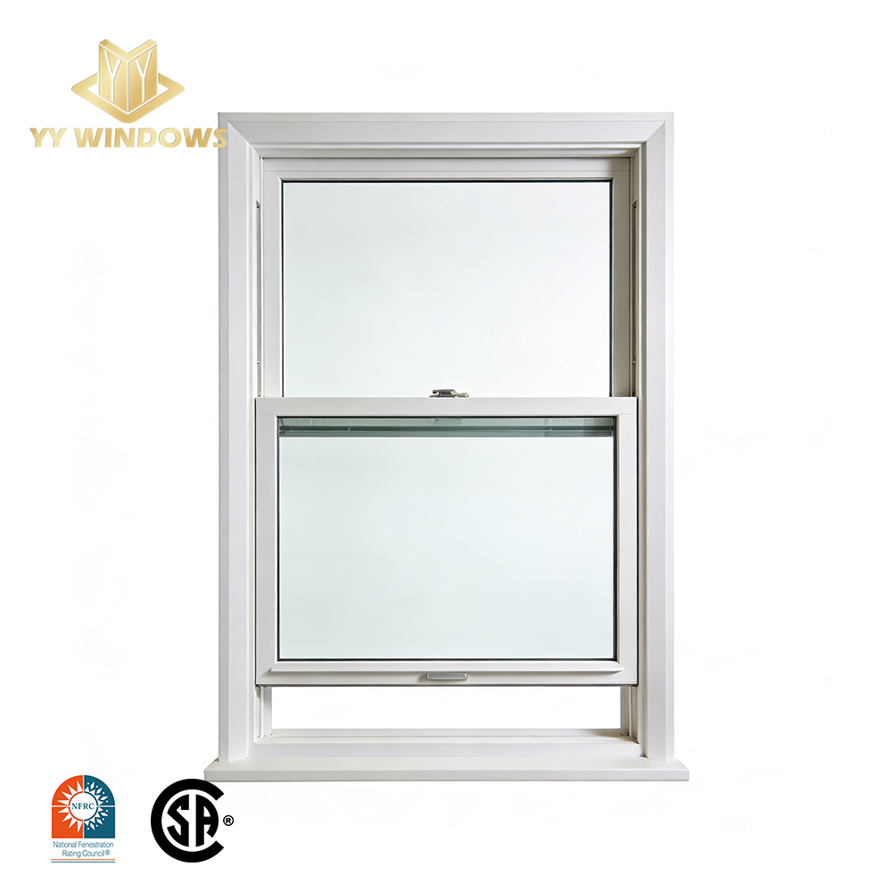 Factory Directly Supply High Airtightness Residential System Double Glazing Vinyl Upvc Pvc Single Hung windows