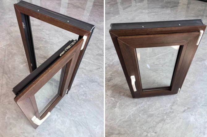CHANGYI Upvc Double Tempered Glass Casement Windows Powder Spraying Hurricane Swing Villas Horizontal