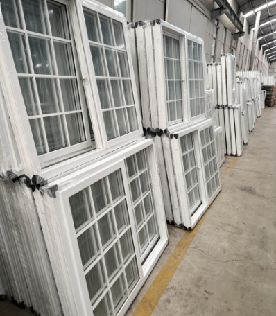 Soundproof, Windproof, and Hurricane-resistant PVC Glass windows for Offices, Vinyl Single/double Glazing, Sliding PVC windows
