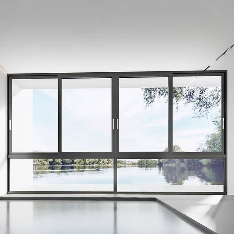 PA Customized PVC Window Profile UPVC Sliding Windows Huge Aluminum Fixed Casement Windows