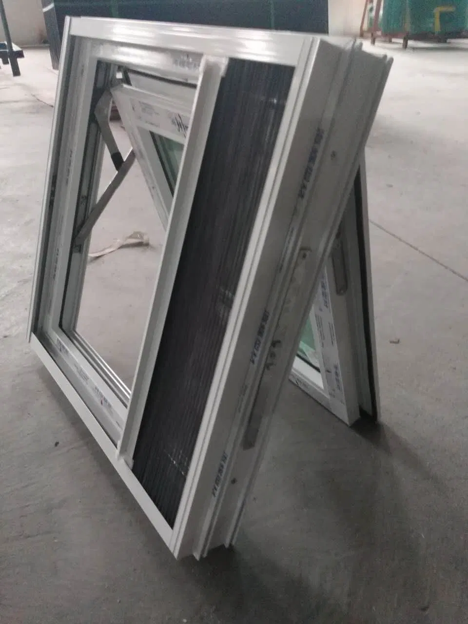 Conch 60 Series Top Hung UPVC Windows with Folding Mosquito Screen