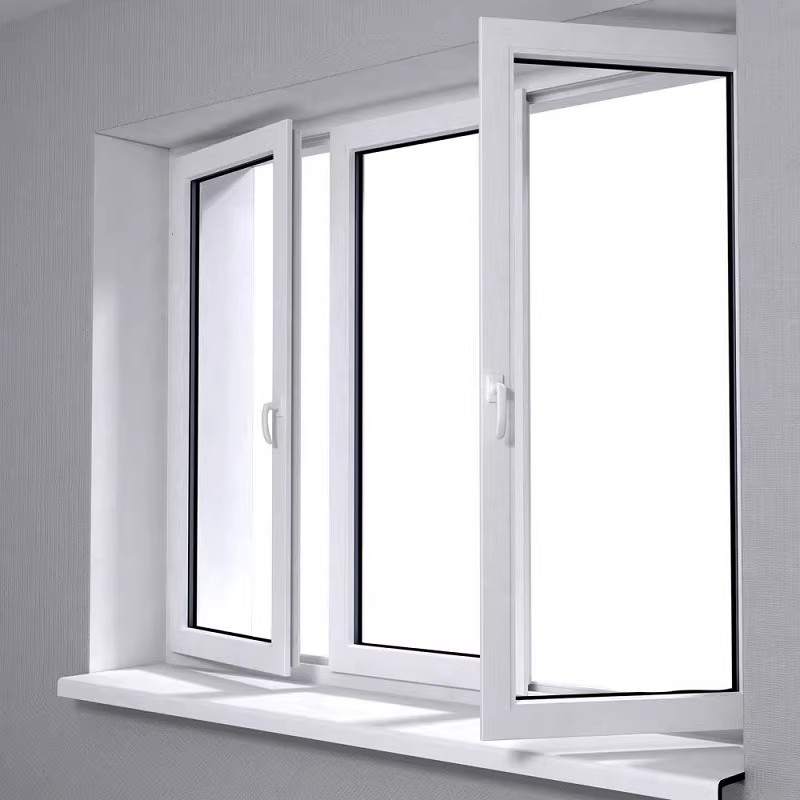 House Windows Hurricane Impact UPVC Profile Wind Proof Double Glazed Vinyl PVC Windows and Doors for Bahamas
