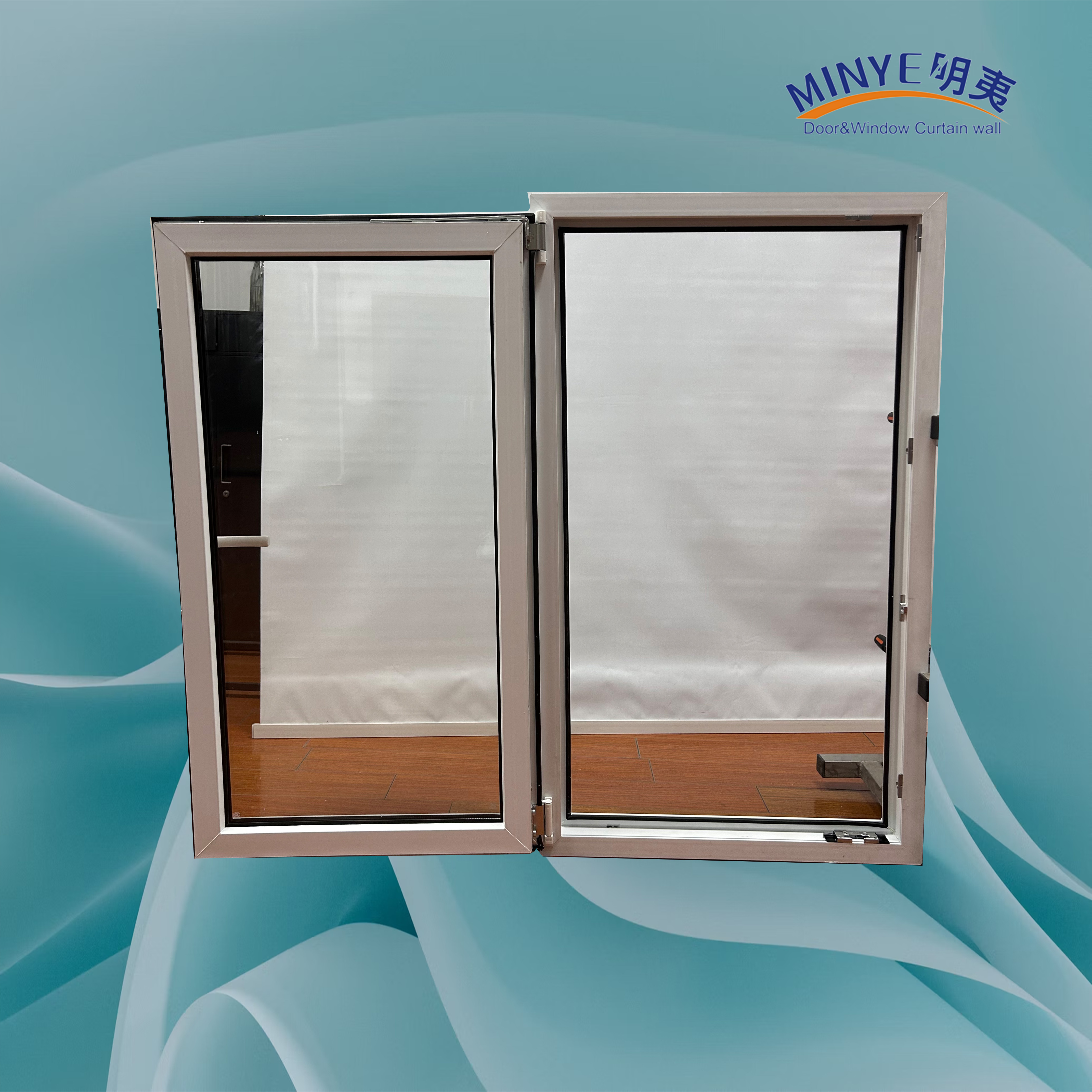 Upvc Tilt and Turn Window Kin Long Chinese Top Brand Hardware Vinyl Window Good Sealing Double Tempered Glass