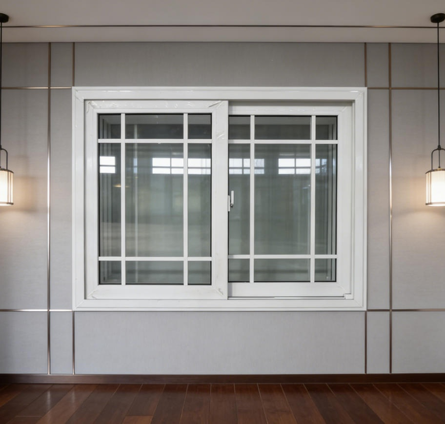 Residential Conch UPVC Sliding Window Double Glazing Soundproof Thermal Insulation