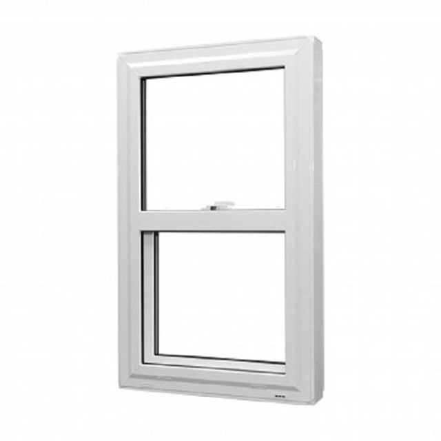 Simple Design PVC Double Hung Window UPVC Vinyl Insulated Residential House Double Glazed Windows