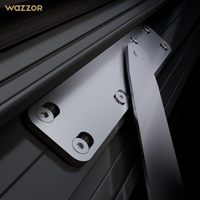 Wazzor Windows Factory Design Aluminum Window Rain-Resistant Nfrc Certificate Awning Retractable Awning Windows With Shutter