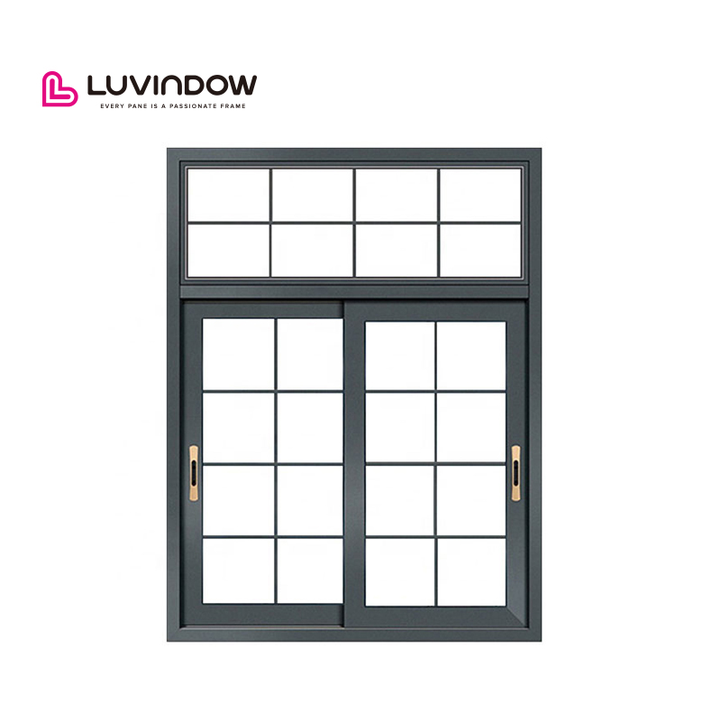 Luvindow Double Glazed 3 Tracks Garden 1.2x1.2 Sliding System windows Security Window Aluminium Sliding Window