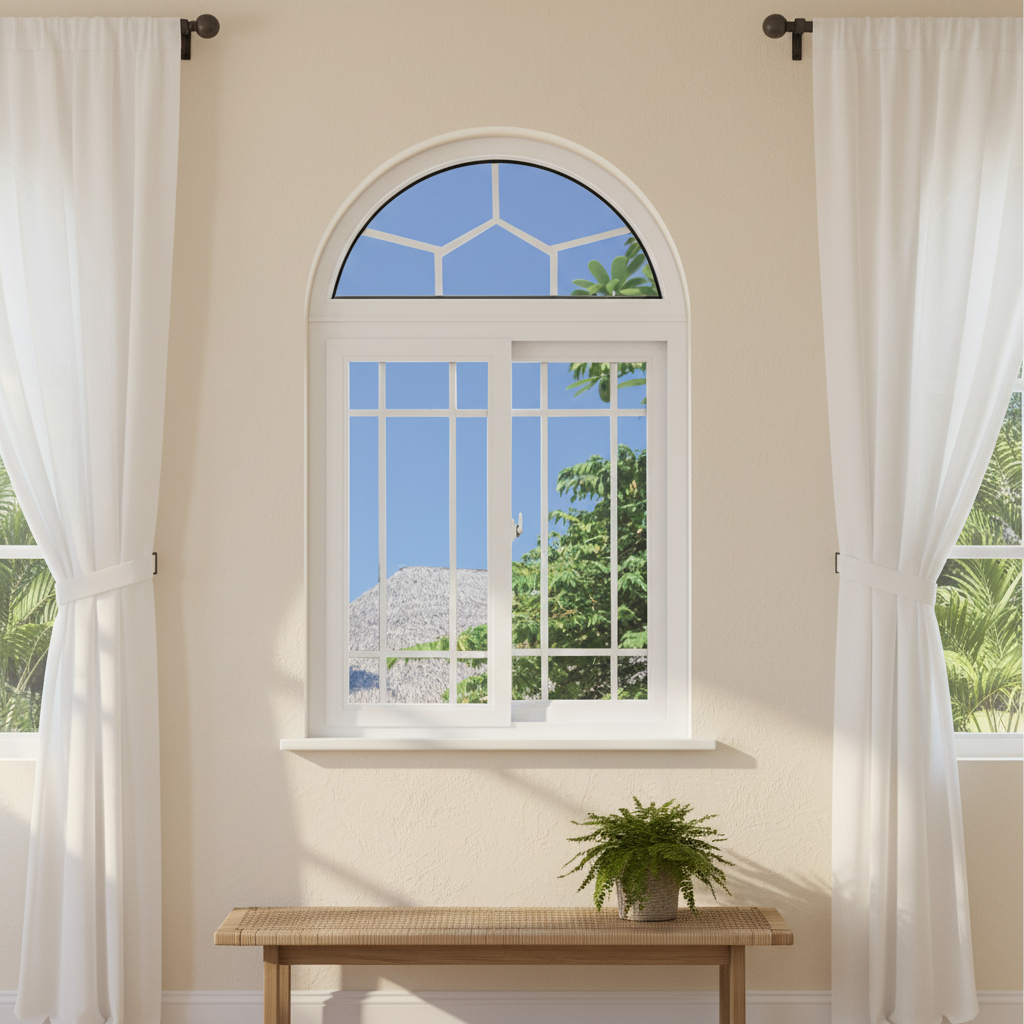BOCHRAM Factory Direct Wholesale Modern Windproof Commercial PVC UPVC Exterior Sliding Windows for Bathroom Bedroom Energy Star