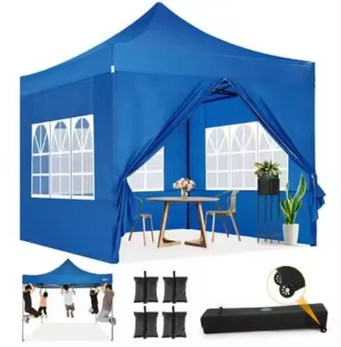 Wholesale Custom Heavy Duty Double Layer Canopy 10x10ft Folding Church Windows Polyester Fabric Waterproof Outdoor All Seasons