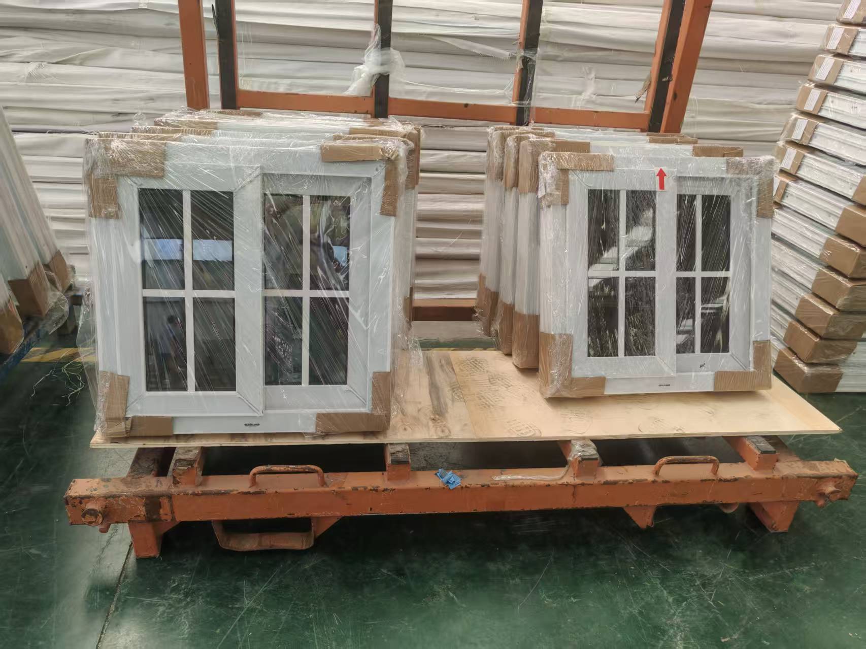 Cheap Price Modern Style PVC UPVC Frame Safety Tempered Tinted Glass Sliding Windows with Grille Design and Mosquito Net