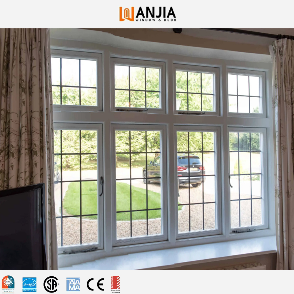 Best Selling UPVC Casement Double Glaze Window Thermal Break Hurricane Impact Windows PVC Window