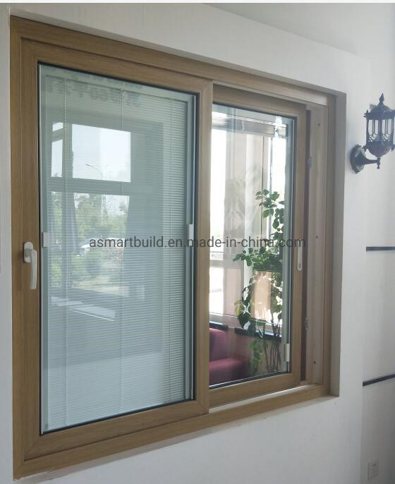 UPVC/PVC Sliding Window with Inter Blinds for Residential and Commercial Building (T105)