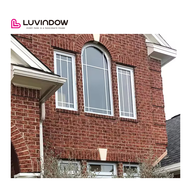 Luvindow American Hot Sales Vinyl Thermal Break Aluminium Double Hung Large windows For Bathroom