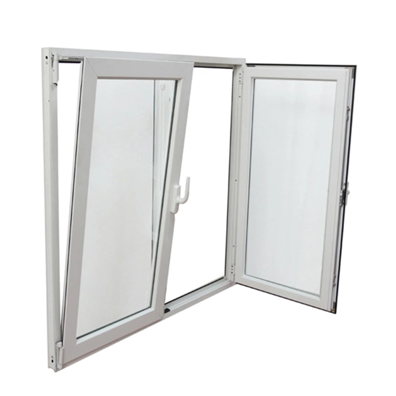 Customized PVC UPVC Double Glass Glaze Tilt and Turn Fixed Casement Window