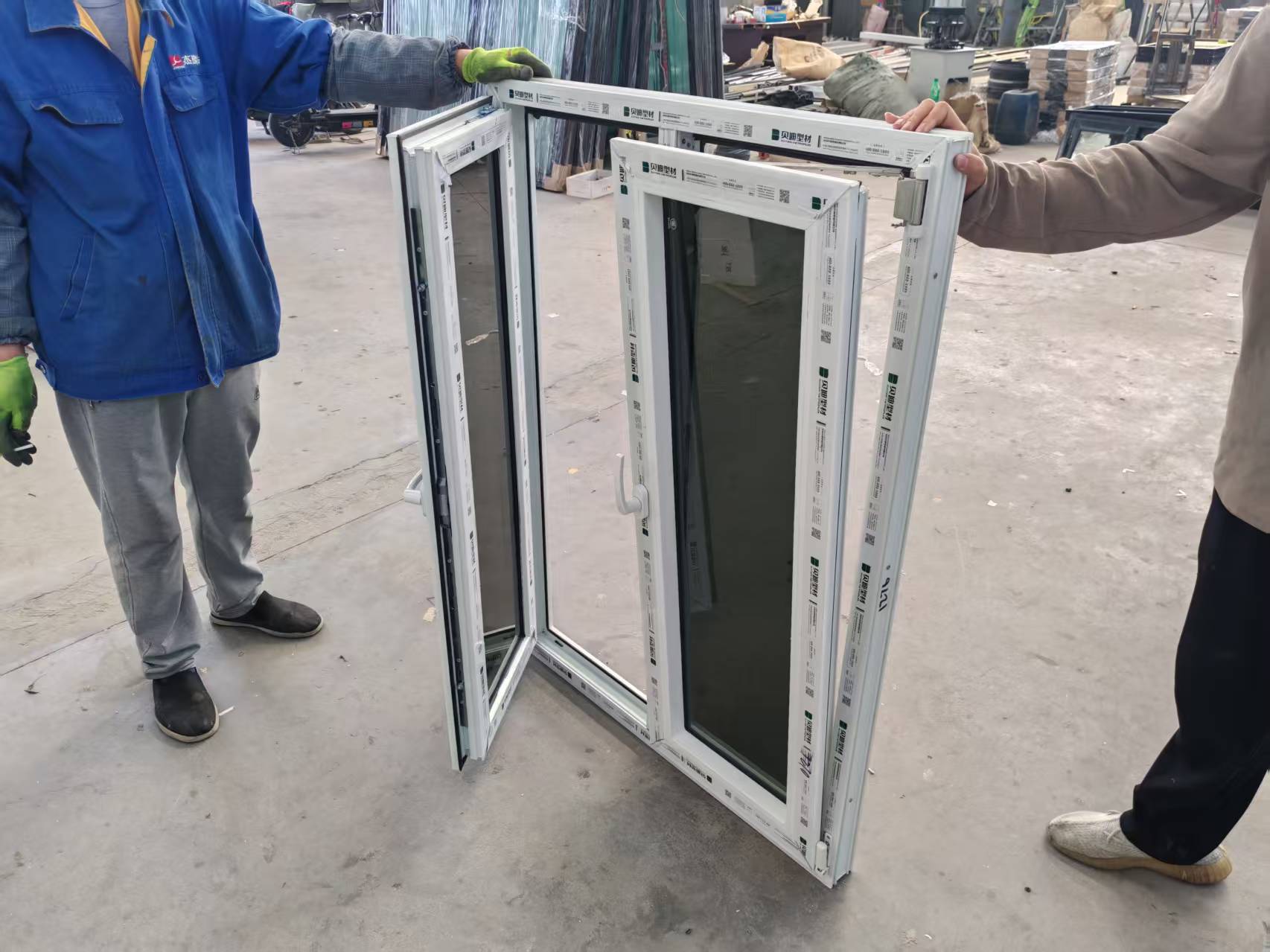 European Standard Hurricane Impact UPVC Tilt and Turn windows with Tinted Glass for Bahamas House