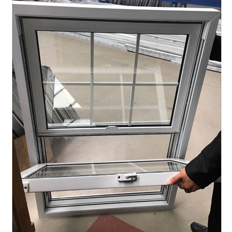 Easy Clean &amp; Sliding Tilt Wash White UPVC Single Hung Window Modern Design for Residential Commercial Buildings