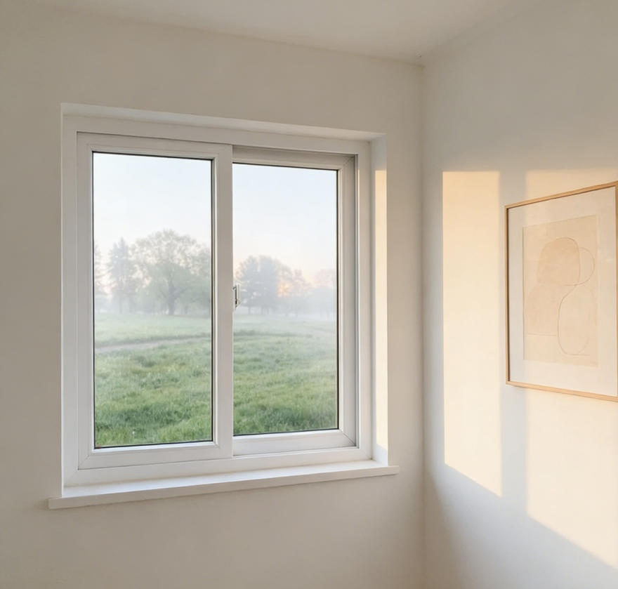 Vinyl UPVC Sliding Windows with Mosquito Net for Residential