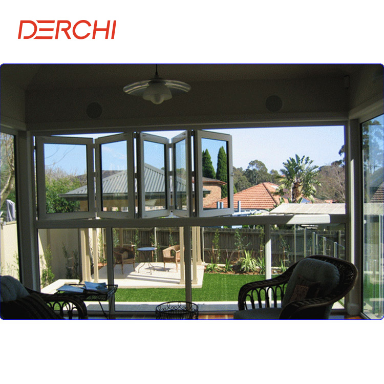 French Style Hot Selling UPVC Bifold Windows Modern for Sale Slide and Fold Window