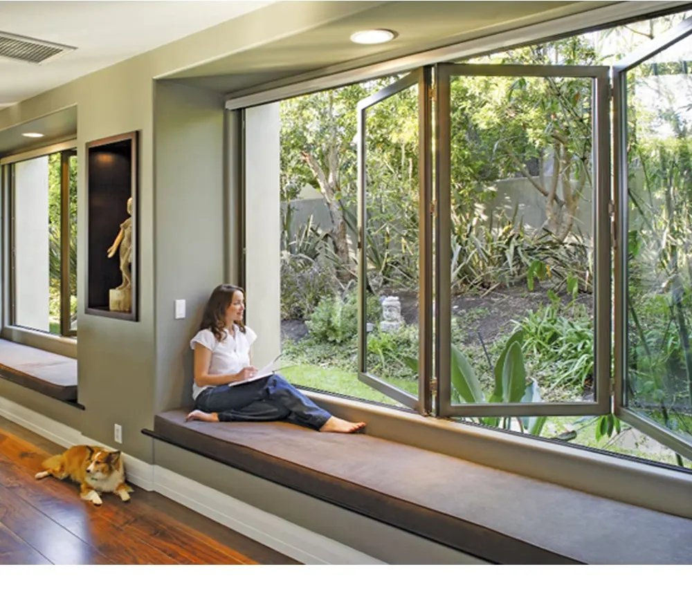 Balcony Australia Aluminum Double Glazing Bifold Window Windproof UPVC Accordion Folding Windows Designs for Kitchen