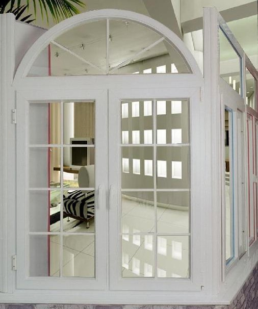 Single Hung Tempered Glass UPVC Sliding Window with Awnings