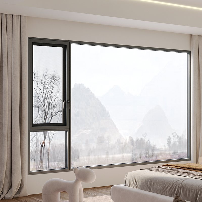 DERCHI Aluminum Sliding Windows Thermal Break Hurricane Proof Impact Glass Hurricane Window Double Glazing windows