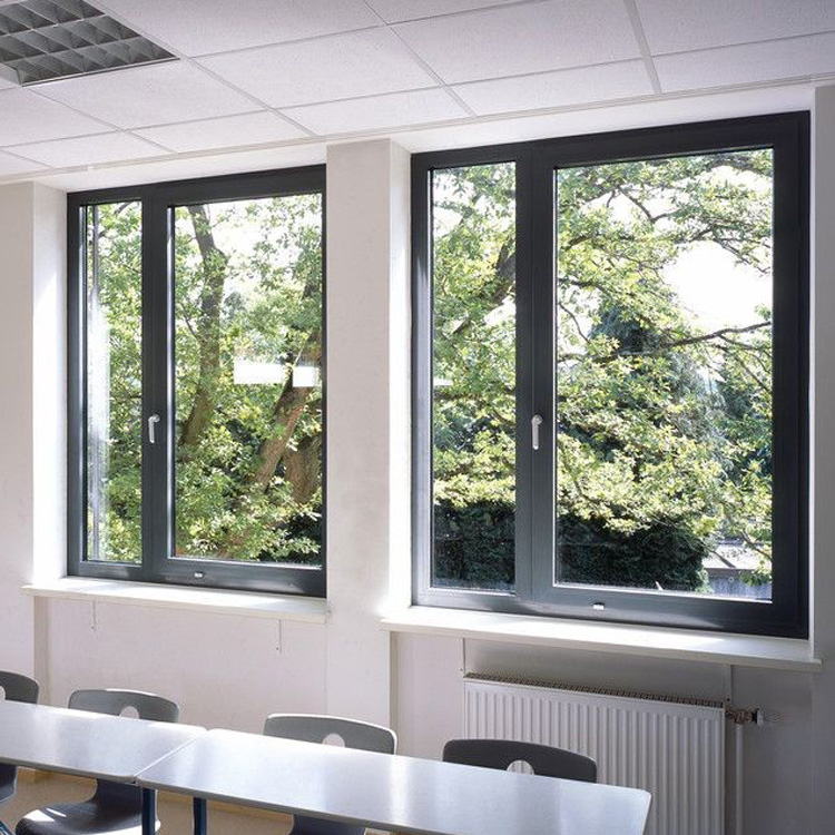 Modern Home UPVC Casement Bow Windows Swing Open Style Pvc Frame French Grille Stainless Steel Louver Bay Window Insulation