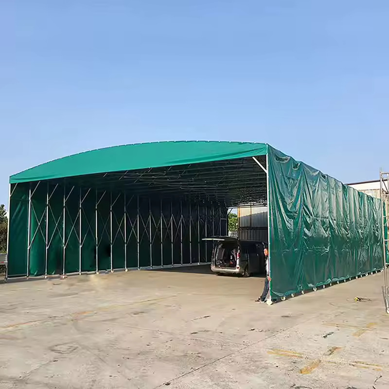 Waterproof UV Resistant Mobile Push Pull Tent PVC Folding Telescopic Canopy Retractable Awning Movable Outdoor Exhibition