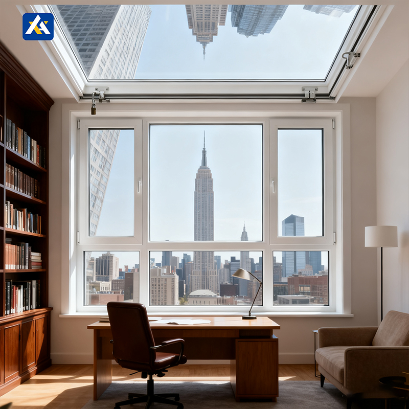 Modern Popular UPVC Vinyl Window UPVC Vinyl Swing Windows With Commercial Windows