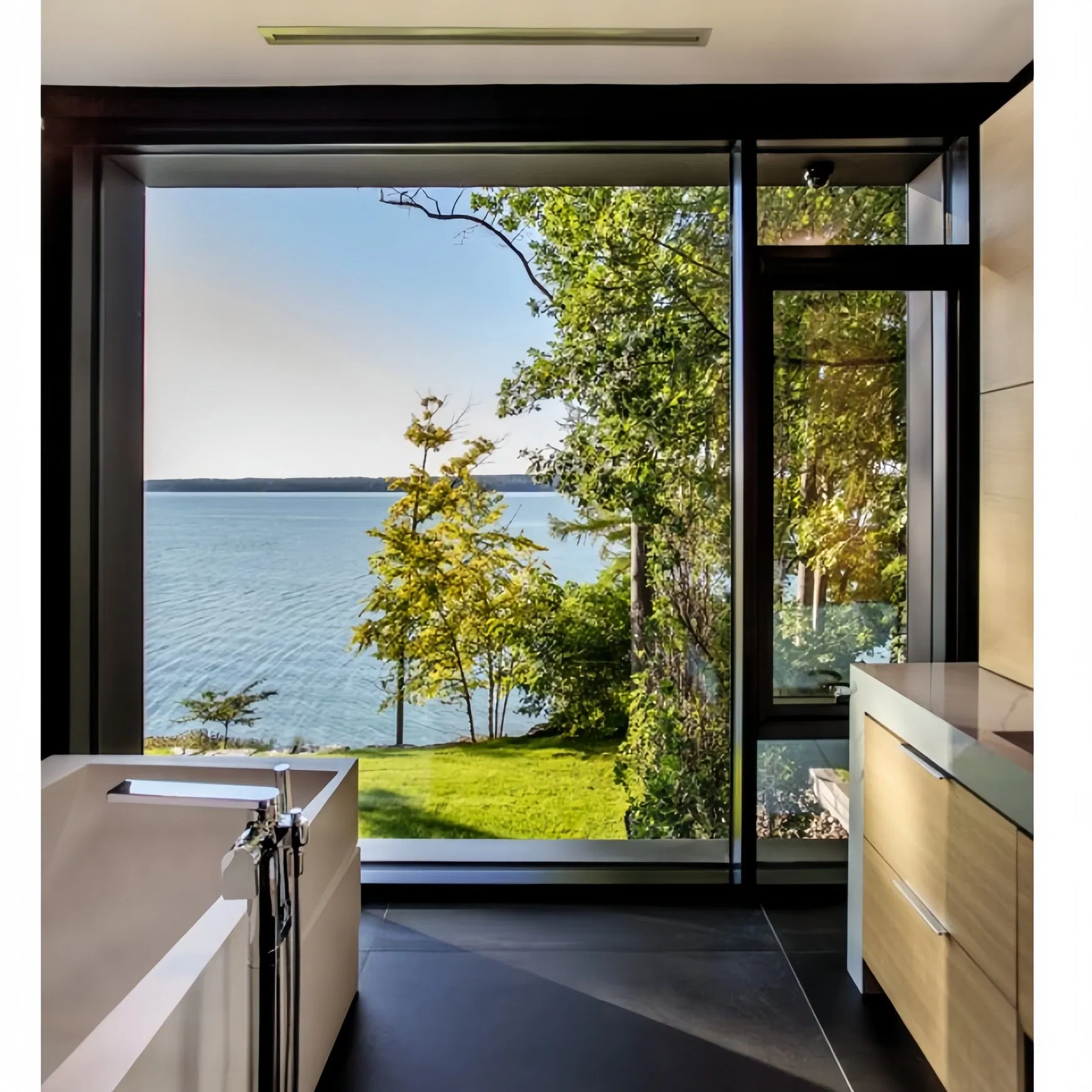 Custom Options Weatherproof Casement for Modern Home Glass UPVC Window