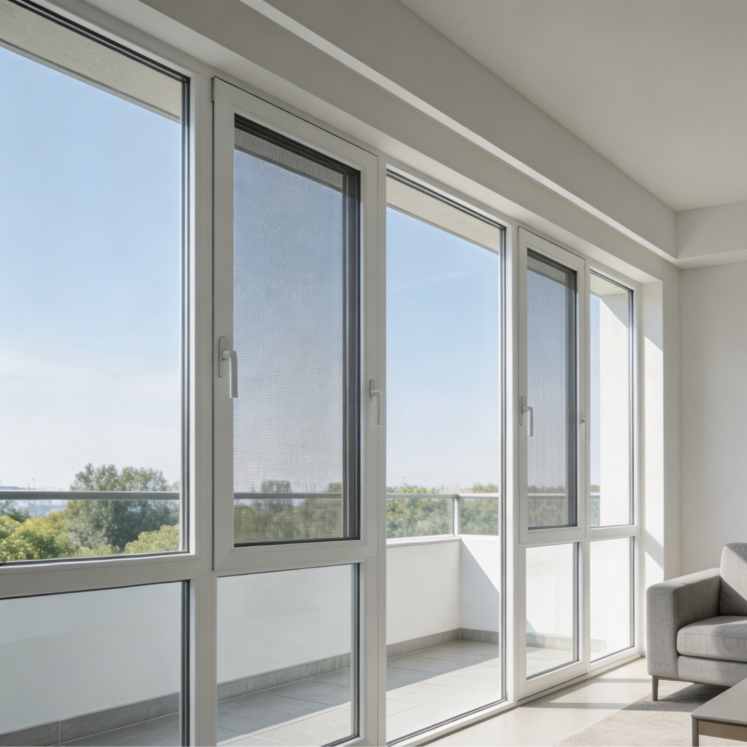 High Quality Renovation Window UPVC Weather Resistant Frame Double Layer Glass Safe Practical Casement Style
