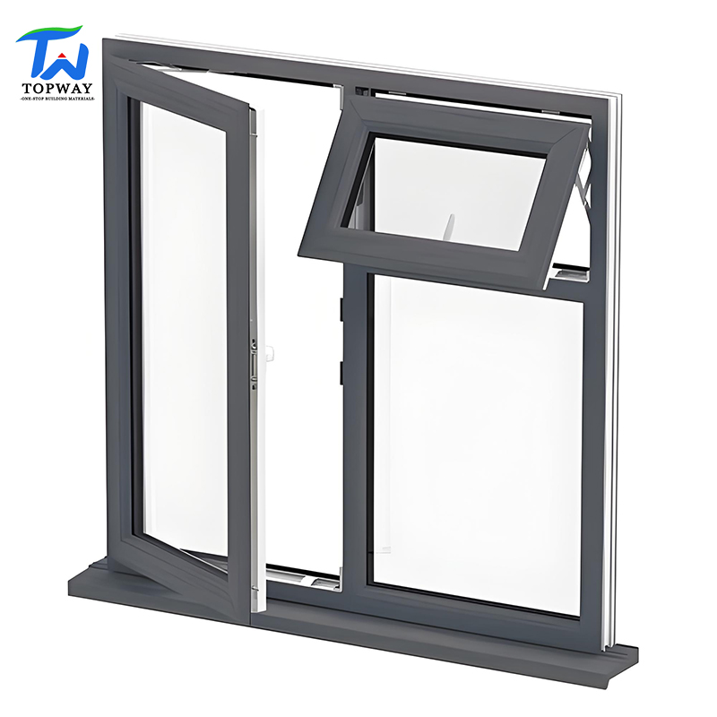 UPVC Casement Window Double Tempered Glass Soundproof Thermal Insulation Security Energy Saving Vinyl Window for Residential