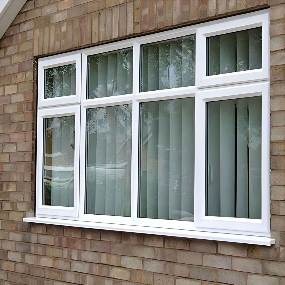Durable UPVC/PVC Double Glazed Windows Factory Wholesale Tempered Glass Aluminum Casement Swing Soundproof Window PVC