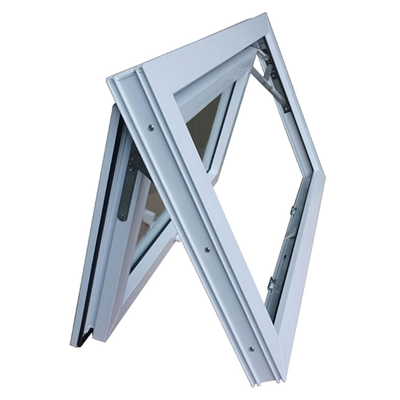 Simple Design UPVC Awning Glass Window with Frosted Film for Residential Use
