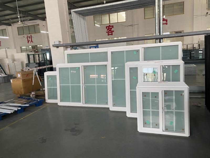Soundproof Windproof Hurricane Impact Glass UPVC windows Single Double Glazed Vinyl Sliding PVC Windows
