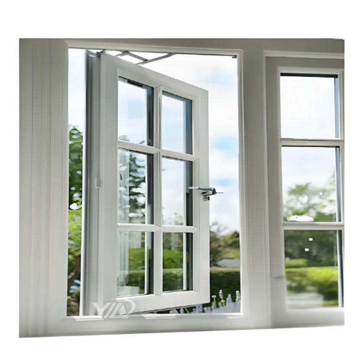 YIDA Swing-Style Vinyl PVC UPVC Casement Windows Stainless Steel Magnetic Screen Soundproof Windproof Horizontal Opening