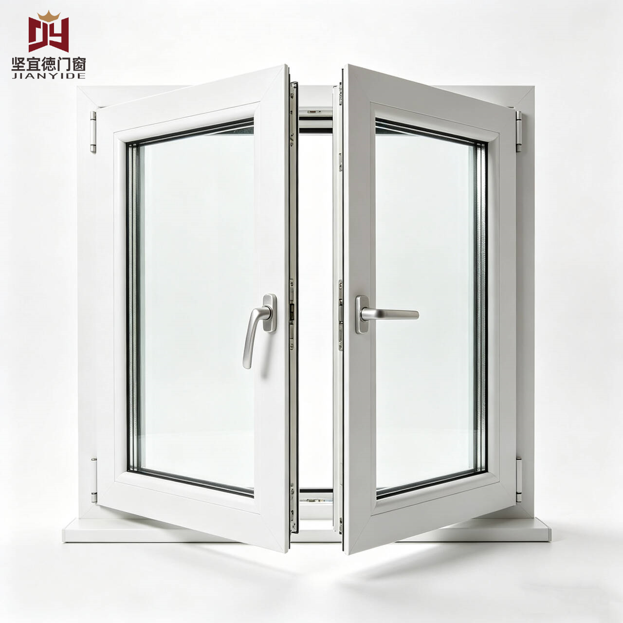 High Performance Energy Saving PVC Casement Window | T Tilt and Turn Window | Low-E Glass Vinyl Window for Cold Climate