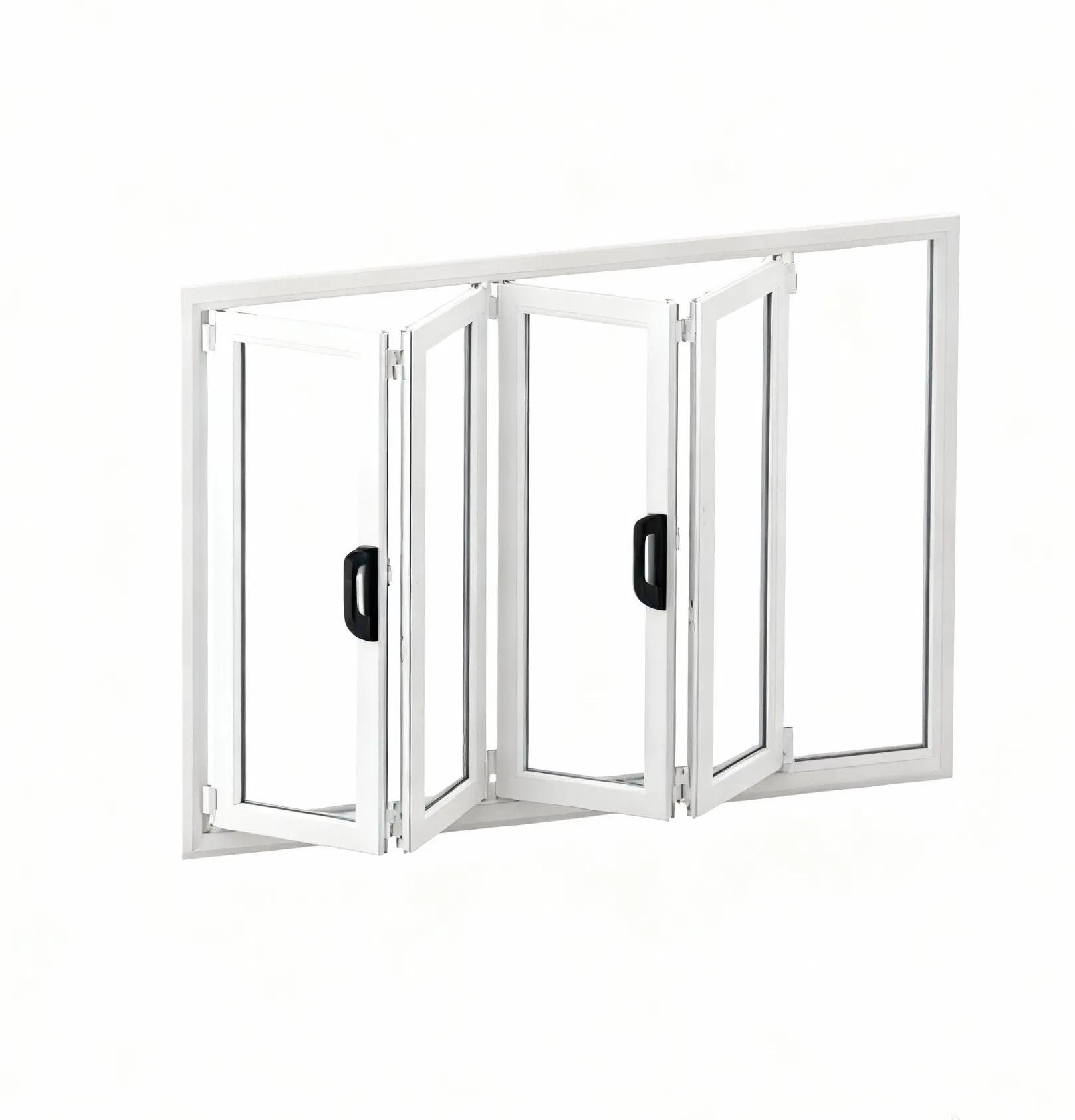 Modern UPVC Folding Window - Aluminum Reinforced for Villa/Office