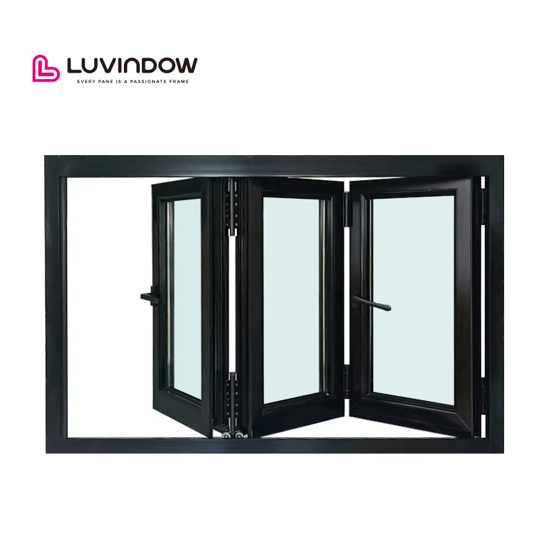 American Style Manufacture Aluminum Storefront Electric Vertical Sliding Bi-folding Up Windows