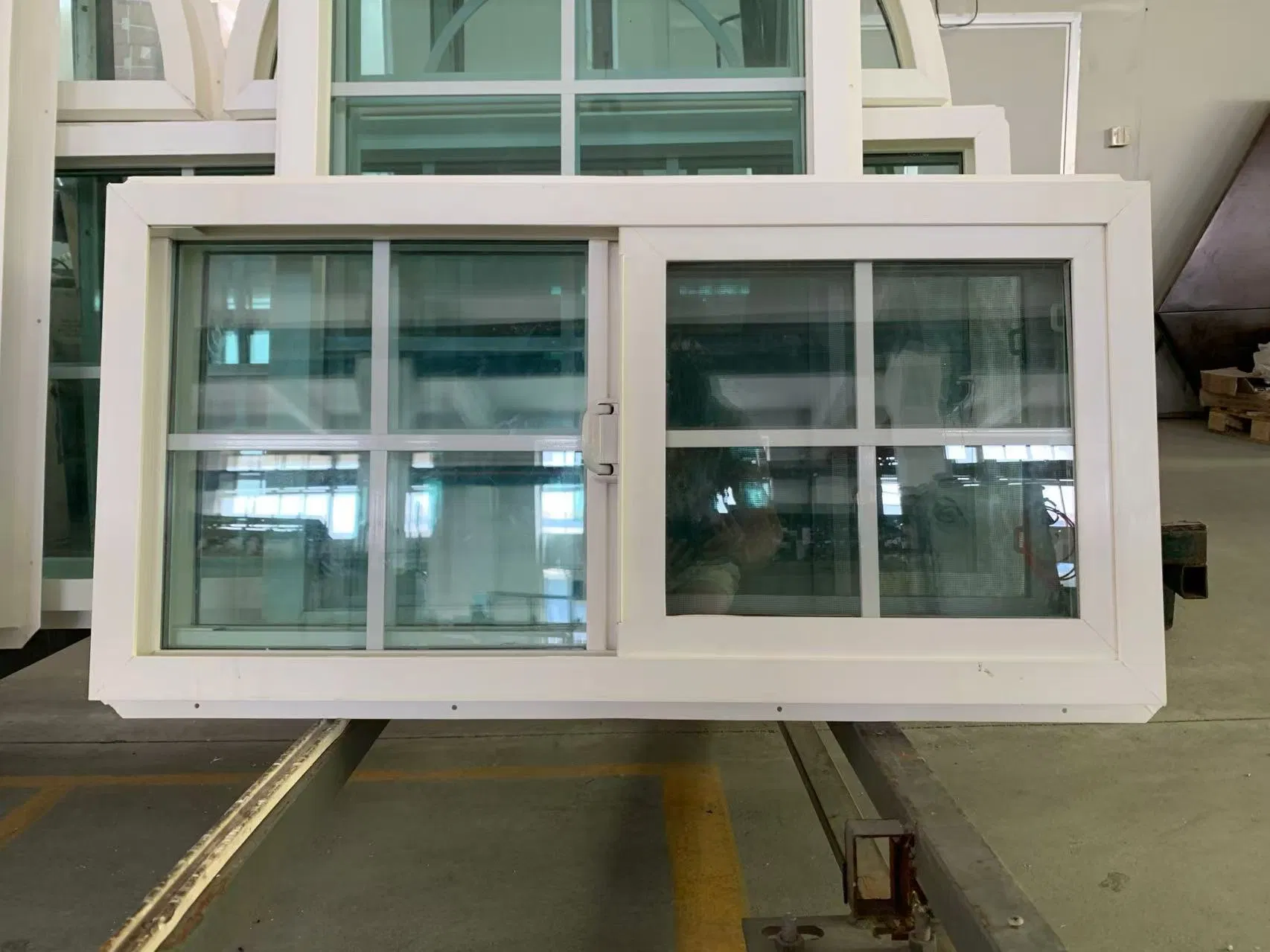 UPVC Sliding Window with Fixed Screen and Inbuit Grilles