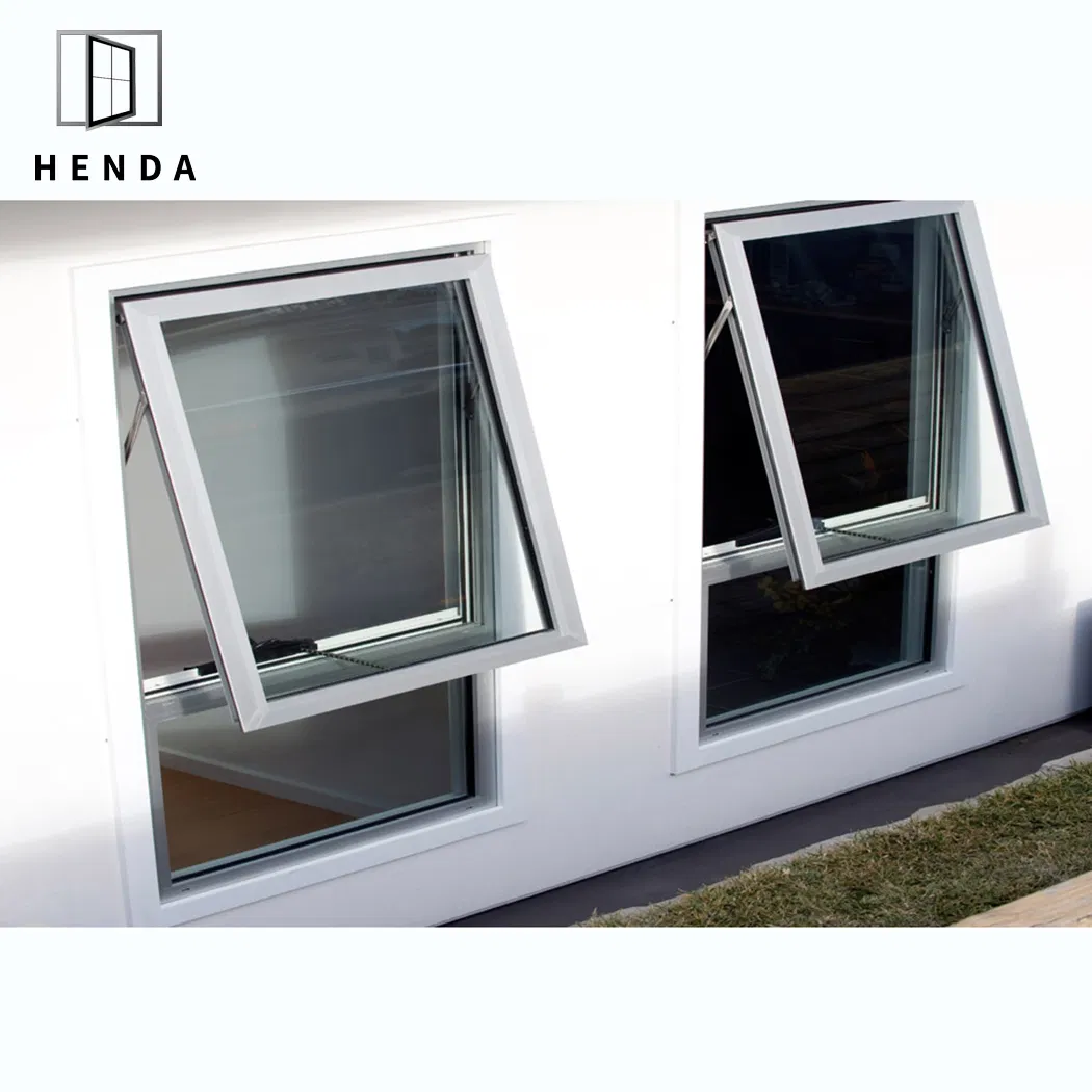 Modern Customized Aluminium Metal Casement/Sliding/Awning/Fixed/Casement Window Grill Design UPVC Double Tempered Glass Aluminium Awning Window