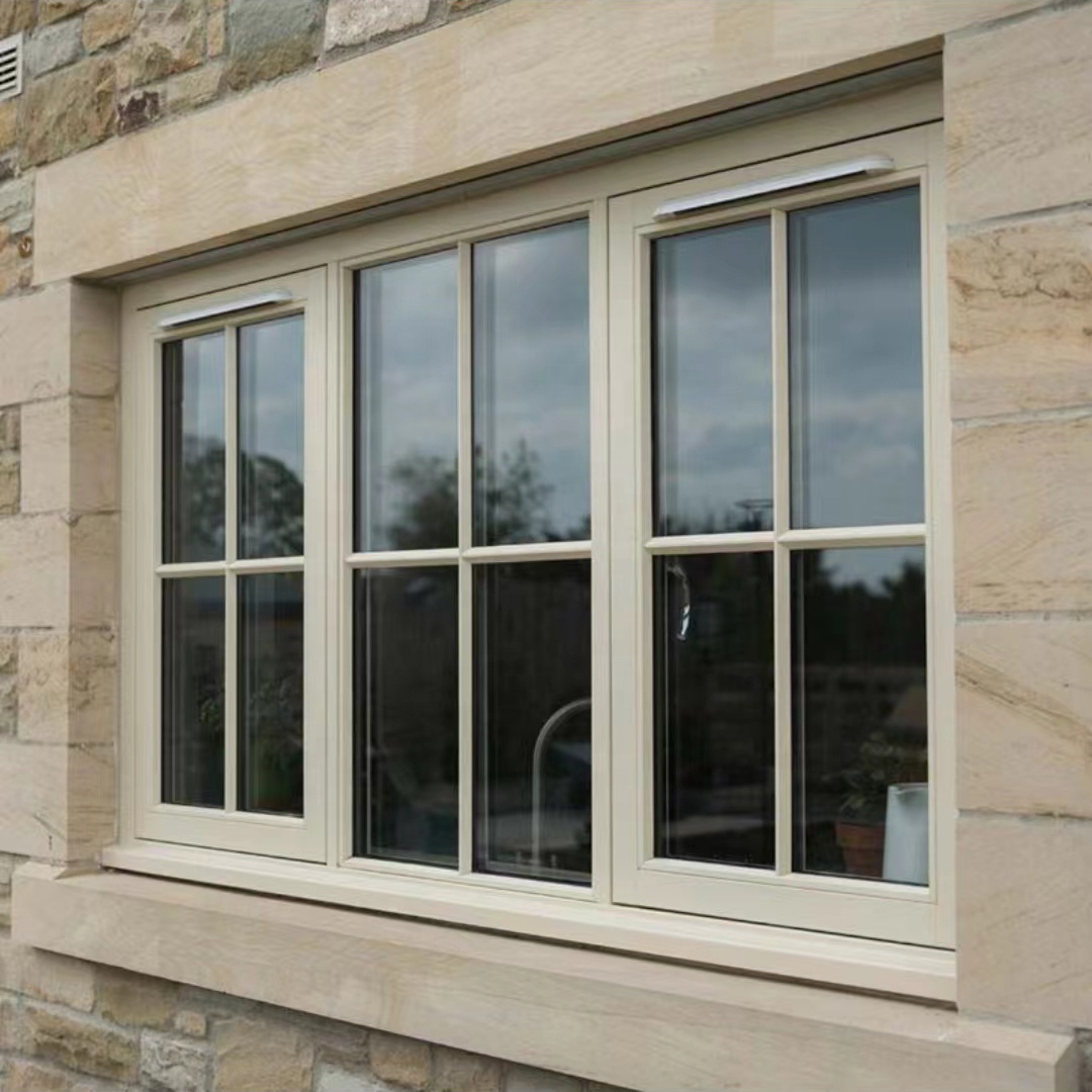 Factory Custom Sound Insulation UPVC Window Energy Efficient PVC Casement Glass Windows Viny French Window