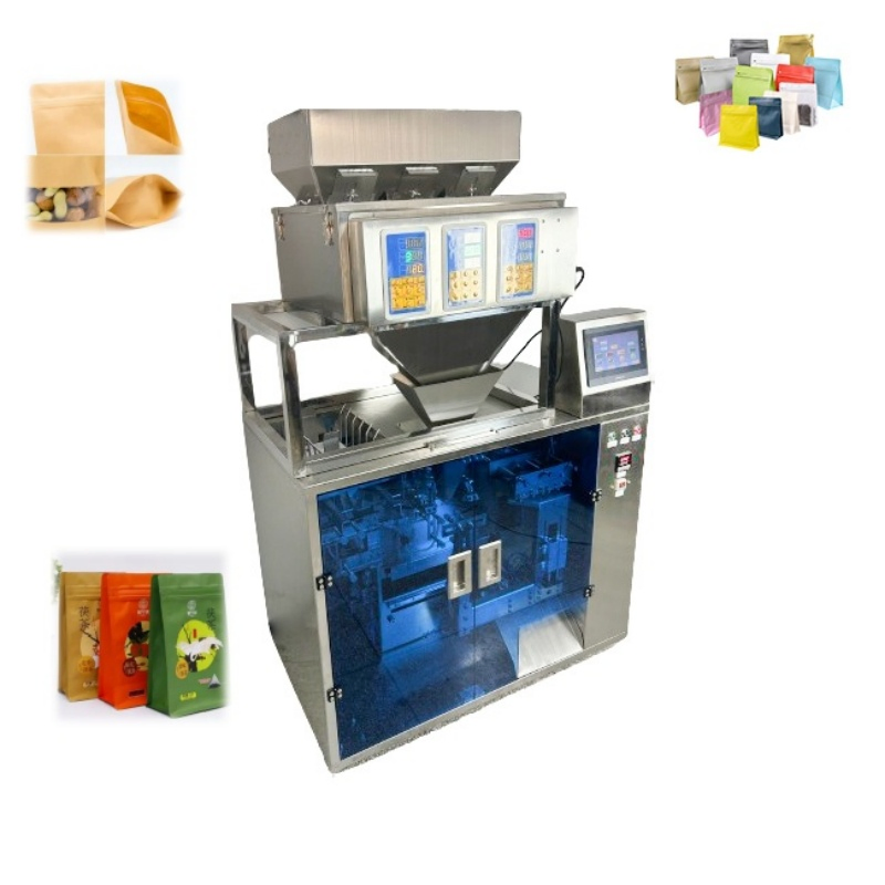 Máquina de Embalagem Automática de Snacks de Carne Seca, Máquina de Embalagem de Pó de Café e Chá, Máquina de Embalagem de Saco de Pé para Geléia, Molho, Farinha, Especiarias e Chips