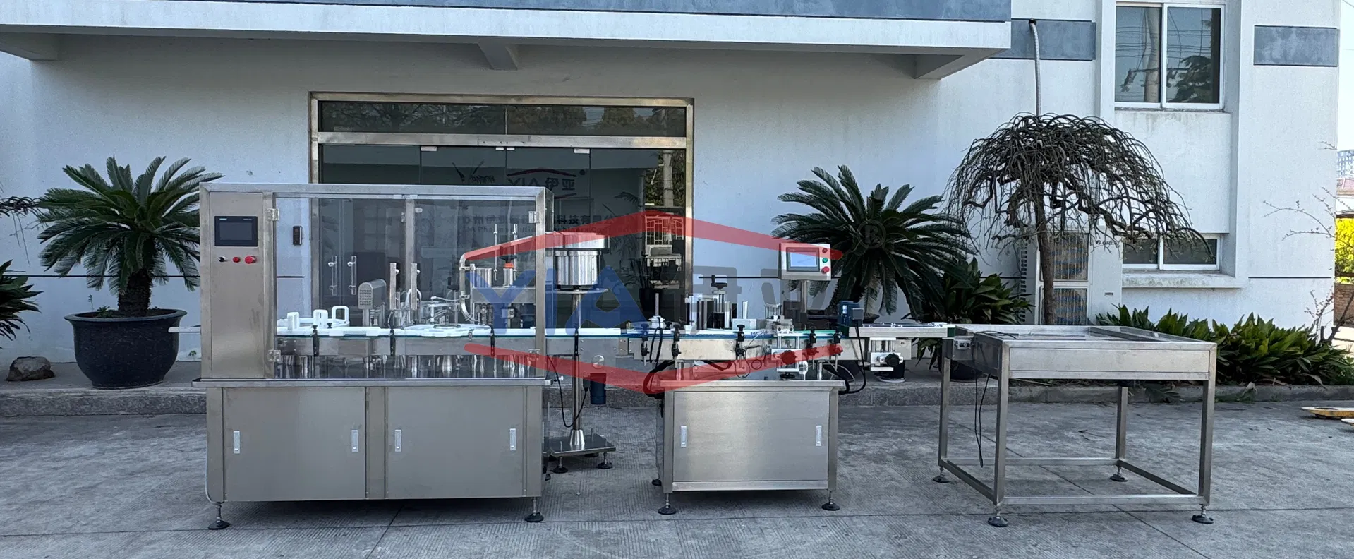Linha de Produção Integrada de Lavagem, Enchimento e Selagem Automática de Frascos e Ampolas